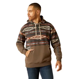 ARIAT HOODIE BLOCK BRINDLE