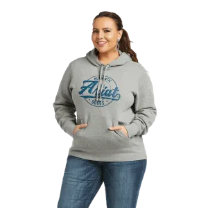 Ariat Women's Real Heather Grey Graphic Logo Hoodie