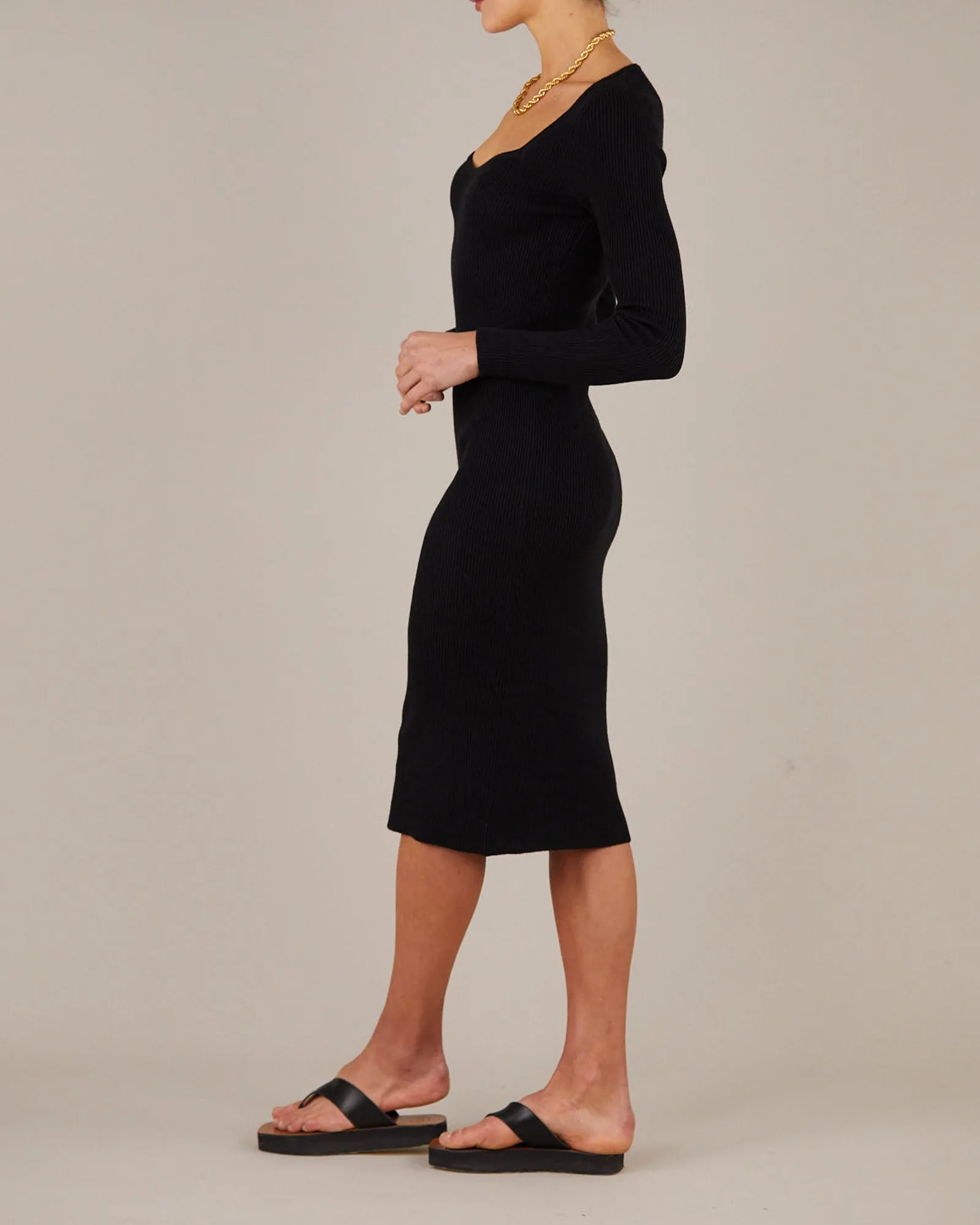 Aura Knit Dress - Black