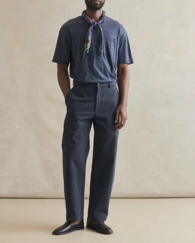 Balloon Trouser Heavy Cotton Drill - Navy