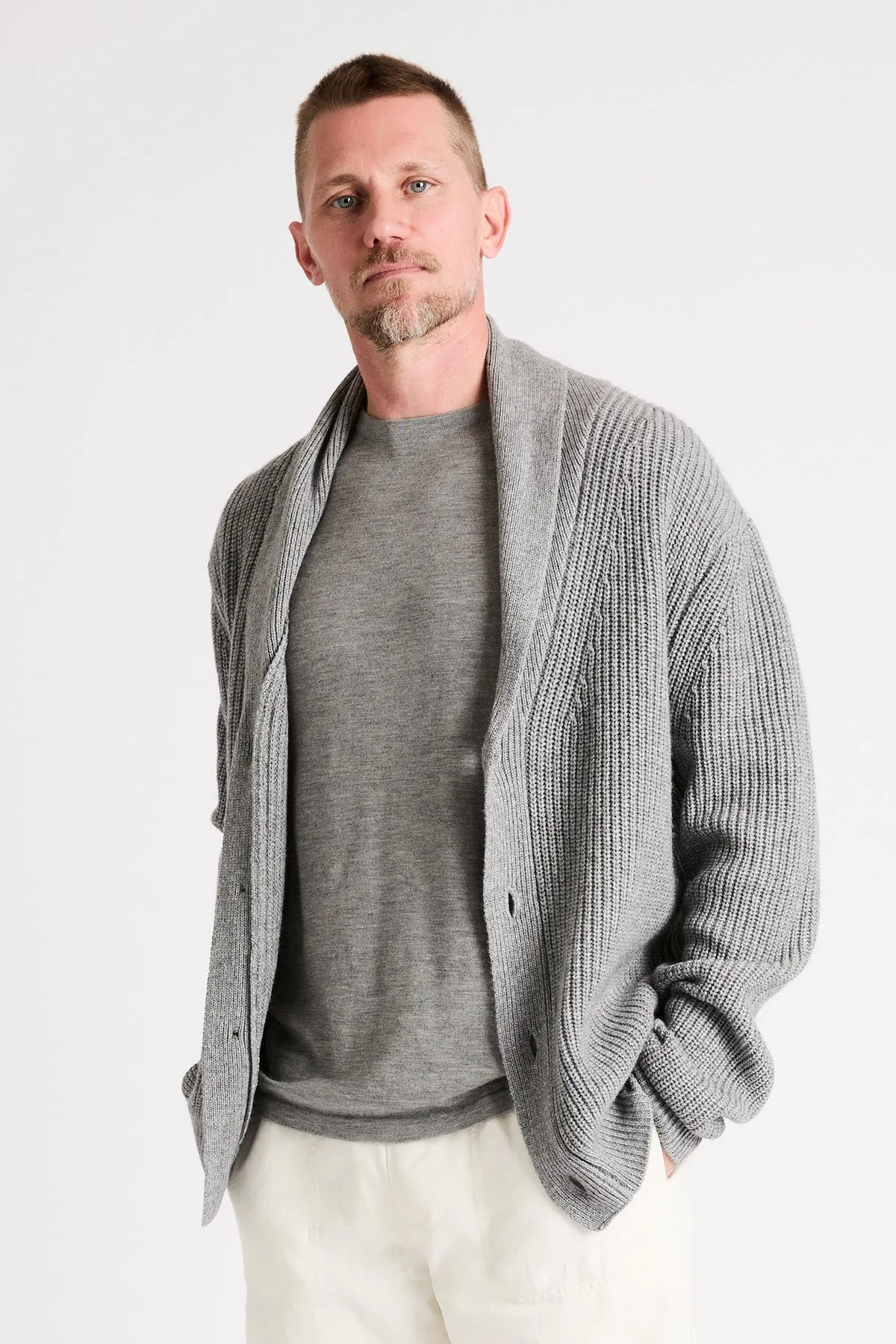   Beryll Spencer Cashmere Cardigan | Foggy