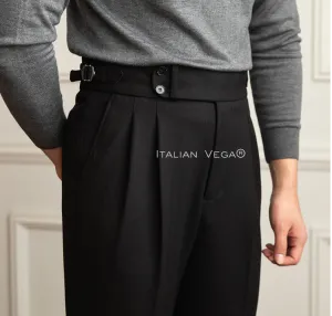 Black Signature Wool Gurkha Pants by Italian Vega® [Winter Edition]