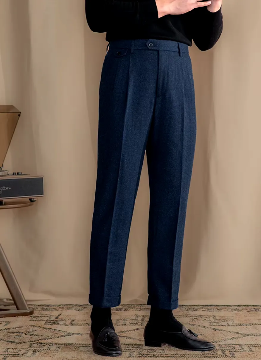 Blue Elegant Wool Gurkha Pants by Italian Vega®  (Winter Edition)