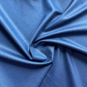 Blue Solid Viscose Suiting Fabric