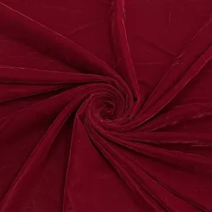 Classic Maroon Solid Velvet Fabric