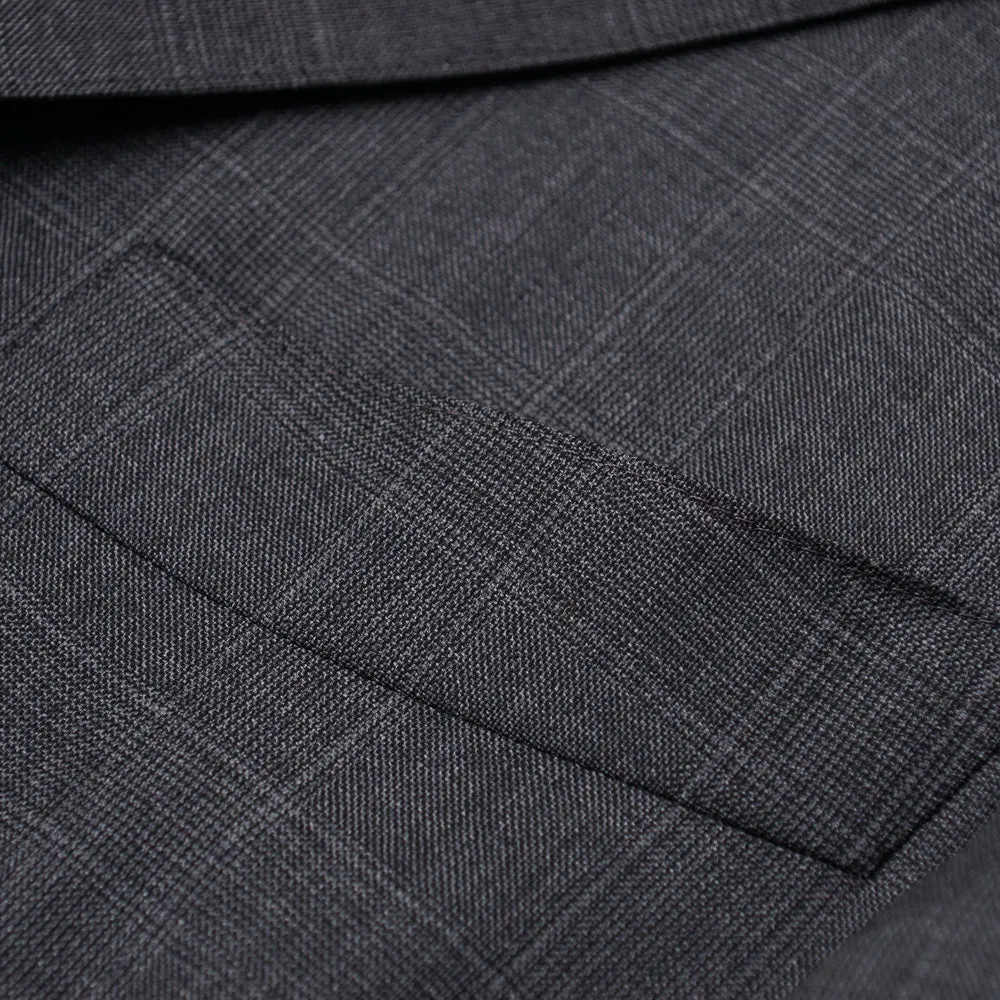 Eidos Gray Subtle Check Wool Suit