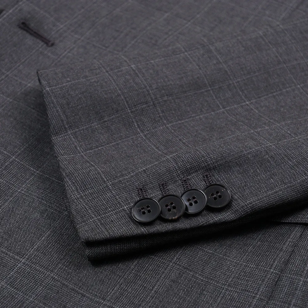 Eidos Gray Subtle Check Wool Suit