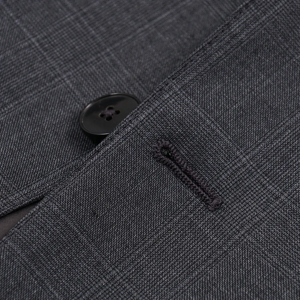 Eidos Gray Subtle Check Wool Suit