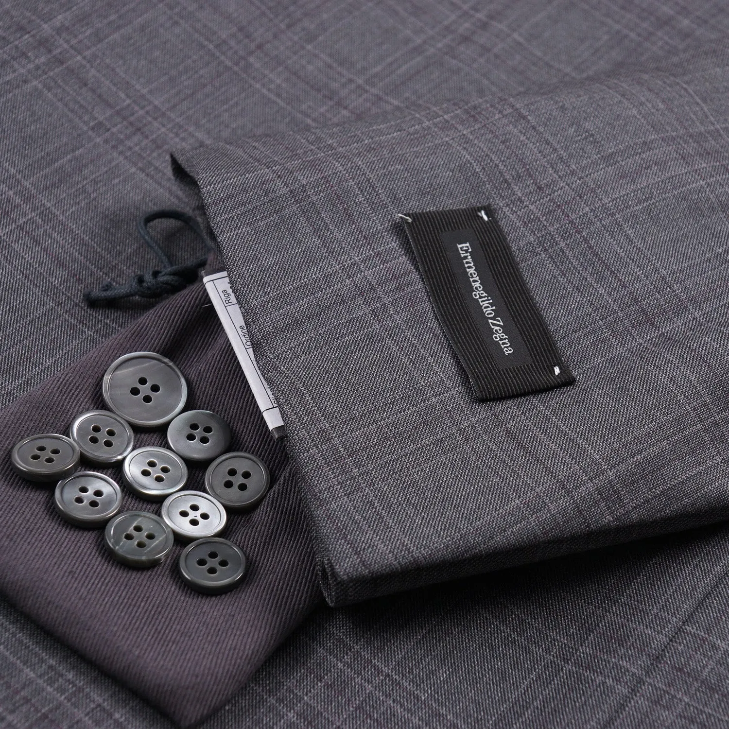 Ermenegildo Zegna Gray Check 'Trofeo' Wool Suit