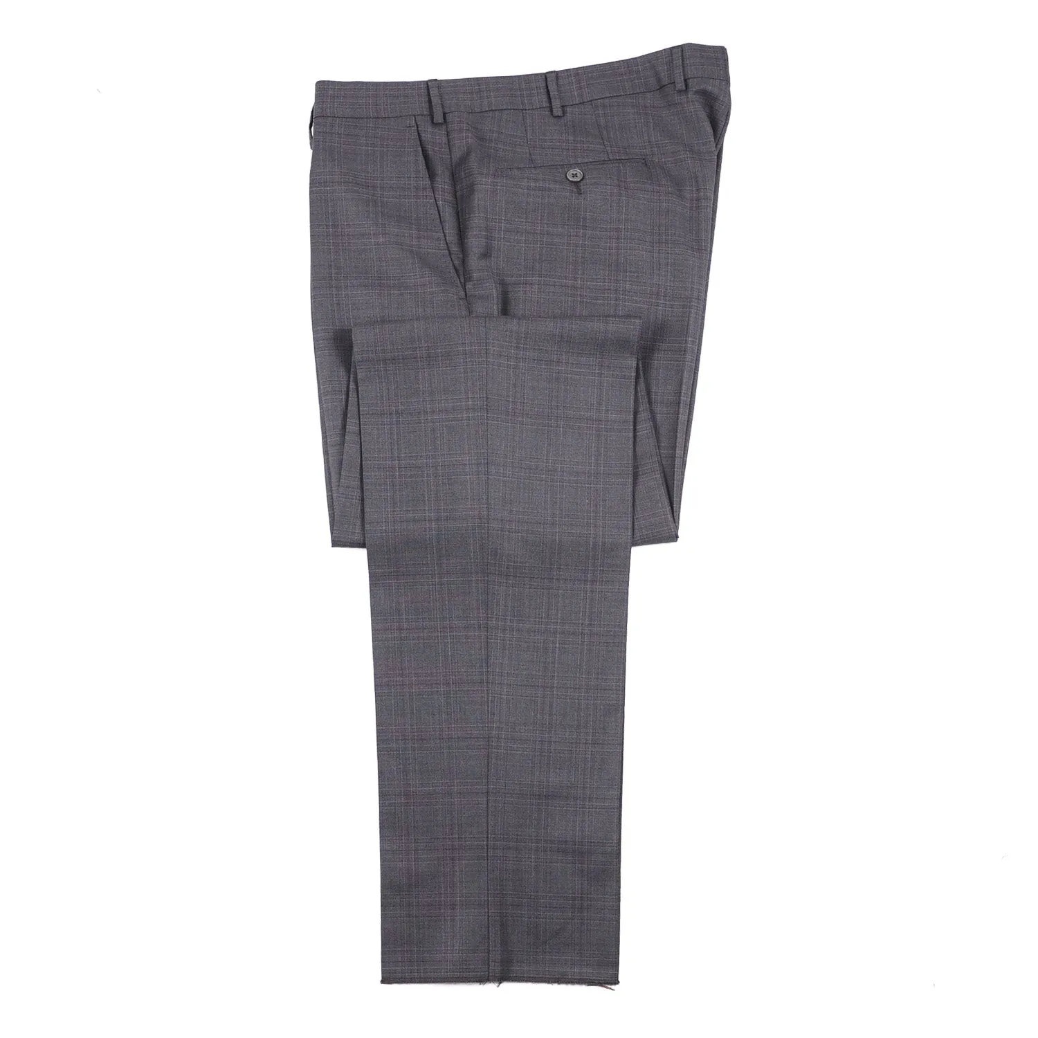 Ermenegildo Zegna Gray Check 'Trofeo' Wool Suit