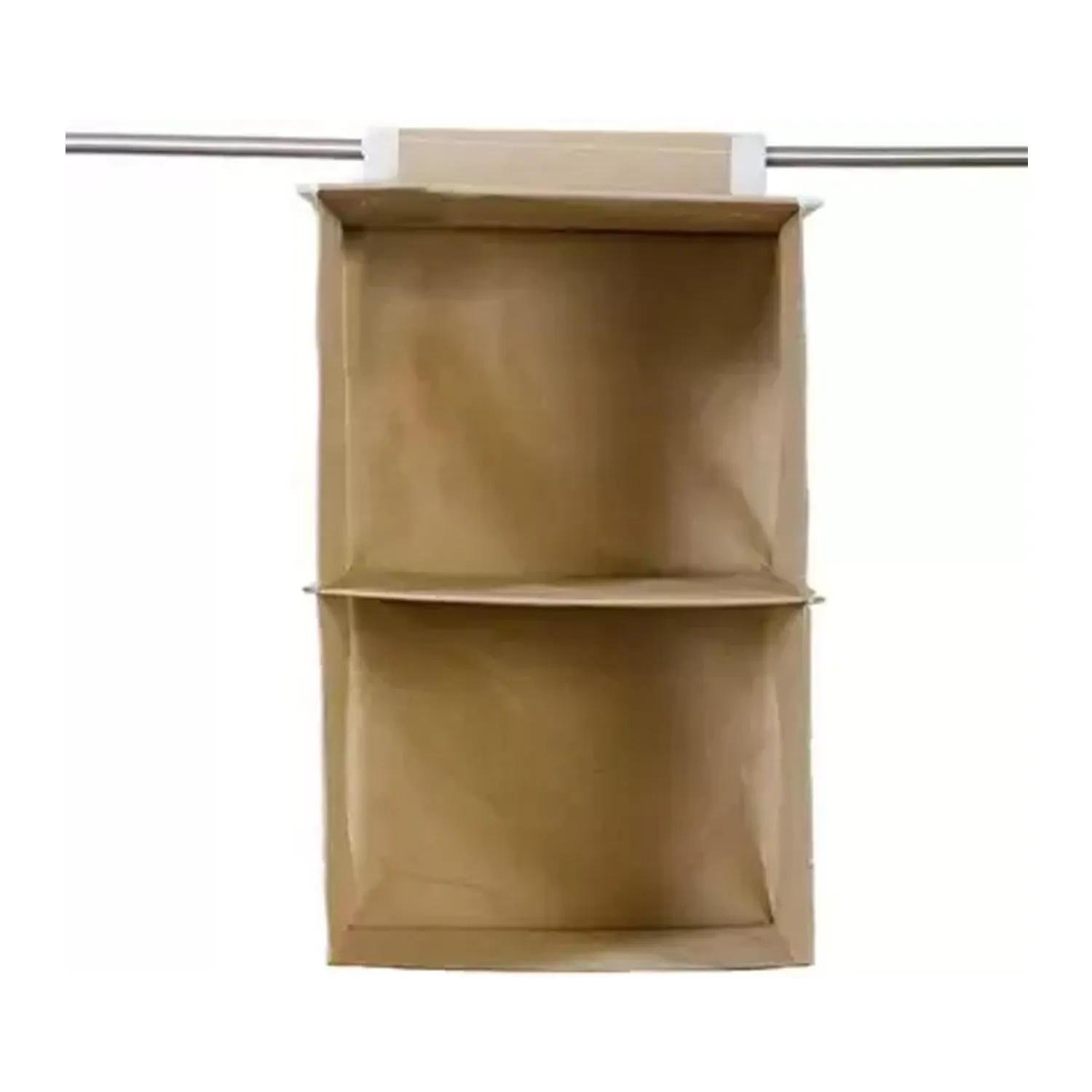 Fabric Hanging 2-Shelf Closet Cloth Organizer