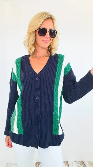 Forest Trail Colorblock Cardigan