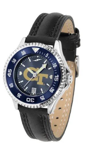 Georgia Tech Competitor Ladies Watch - AnoChrome - Color Bezel