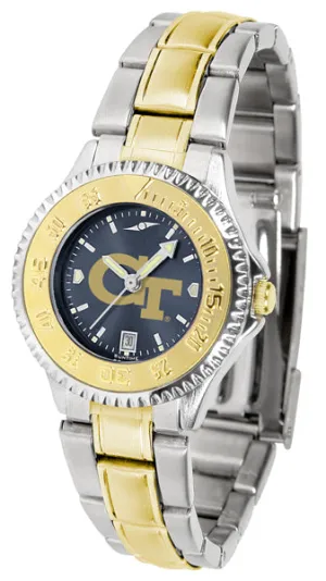 Georgia Tech Competitor Two-Tone Ladies Watch - AnoChrome