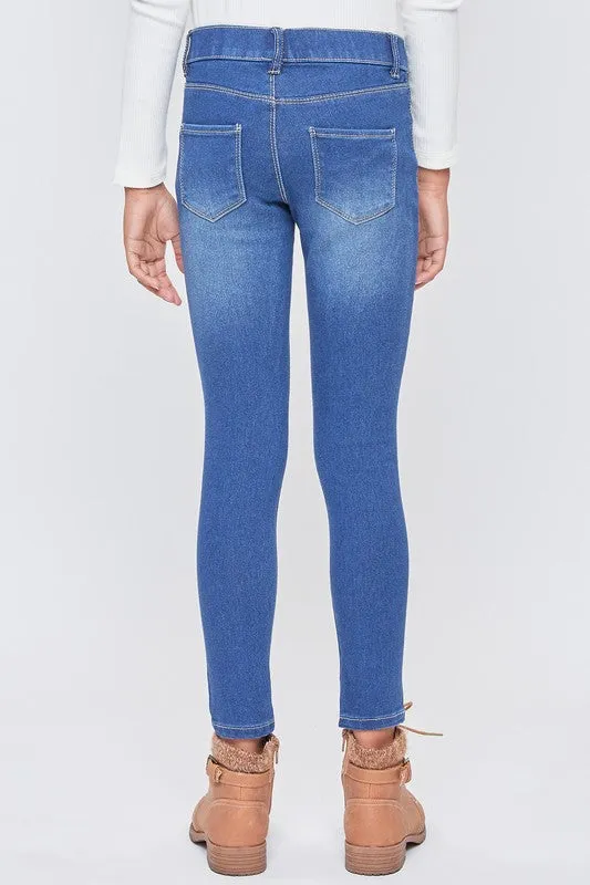 Girls Faux Front Pull On Skinny Jean