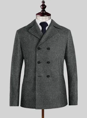 Highlander Gray Tweed Pea Coat