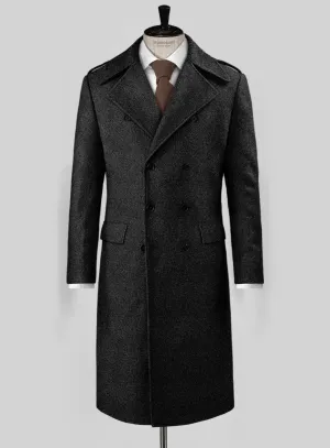 Highlander Heavy Charcoal Bedford Tweed GQ Overcoat