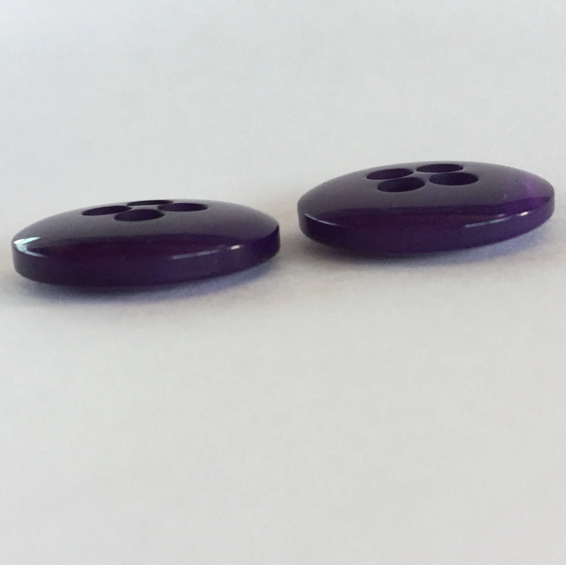 LAST ONES, Purple Designer 7/8" Coat Button, 4-holes, "Ocean"