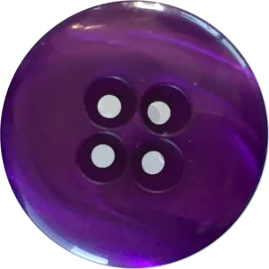 LAST ONES, Purple Designer 7/8" Coat Button, 4-holes, "Ocean"