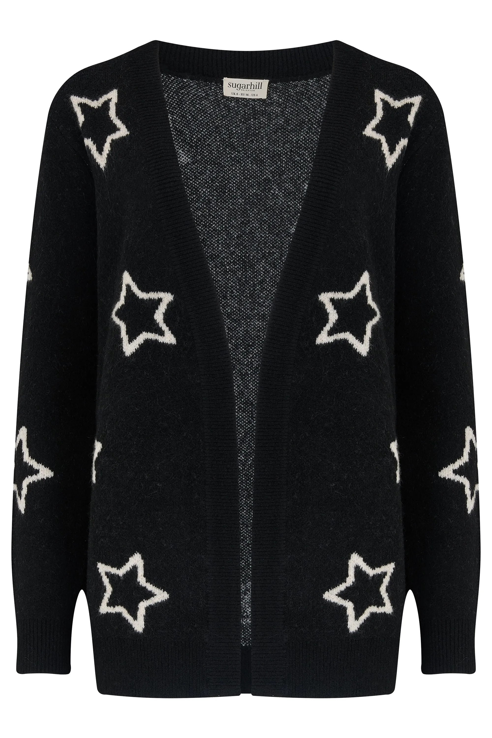 Laura Cardigan - Black, Star Silhouette