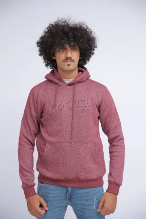 Light Maroon Patch Pocket Hoodie