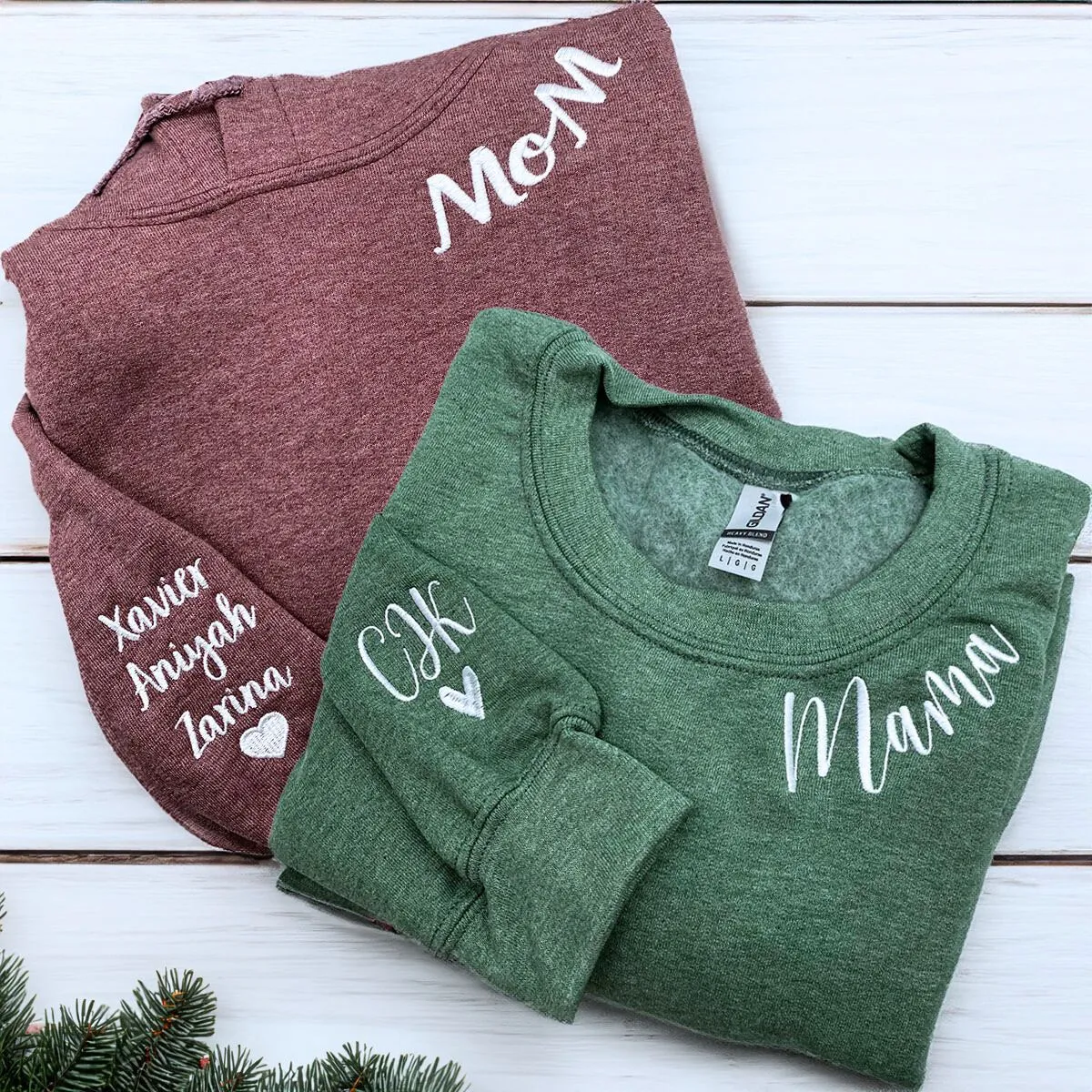 Mama Multi-pack: Embroidered Crewneck Sweatshirts & Hoodies