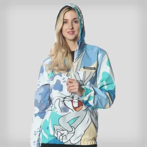 Members Only Women's Bugs Patchwork Windbreaker Oversized Jacket