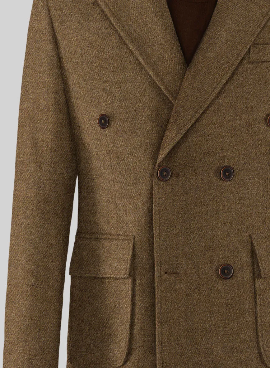 Musto Royal Brown Heavy Tweed Overcoat