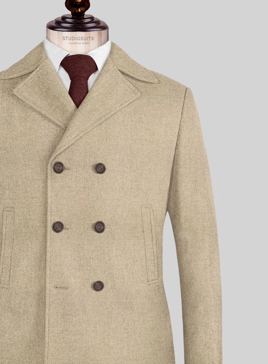 Naples Gondola Beige Tweed Pea Coat