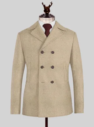 Naples Gondola Beige Tweed Pea Coat