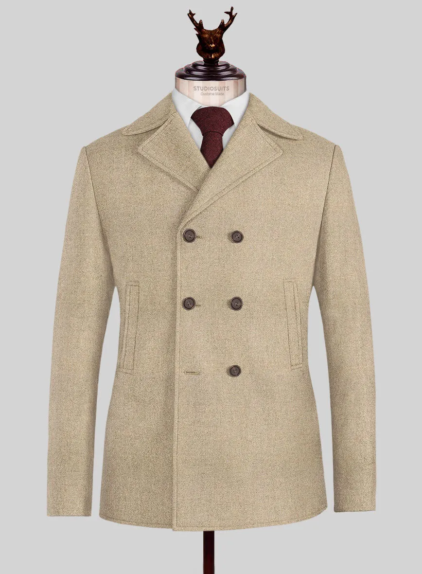 Naples Gondola Beige Tweed Pea Coat