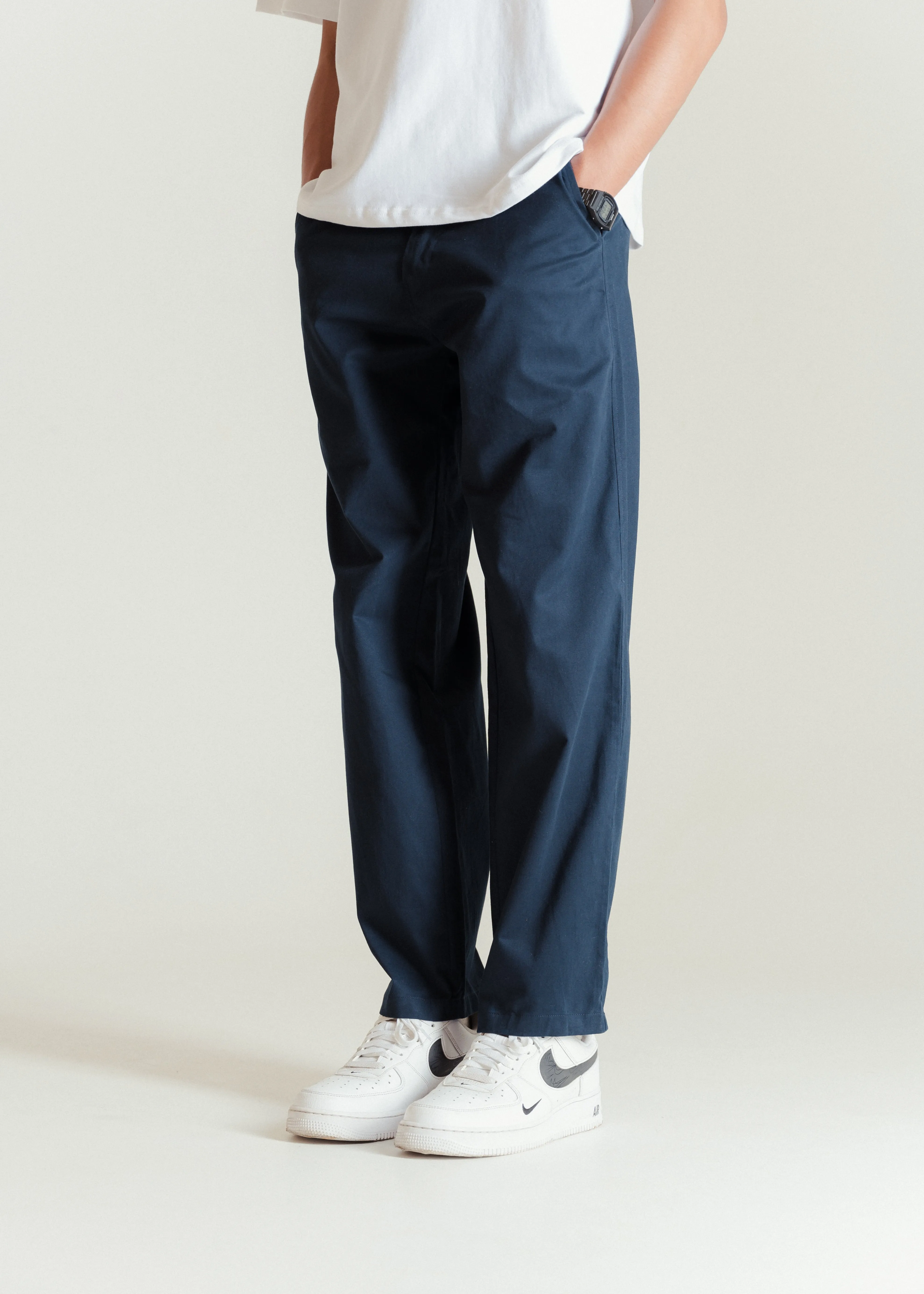 Navy Blue — Relaxed Chinos