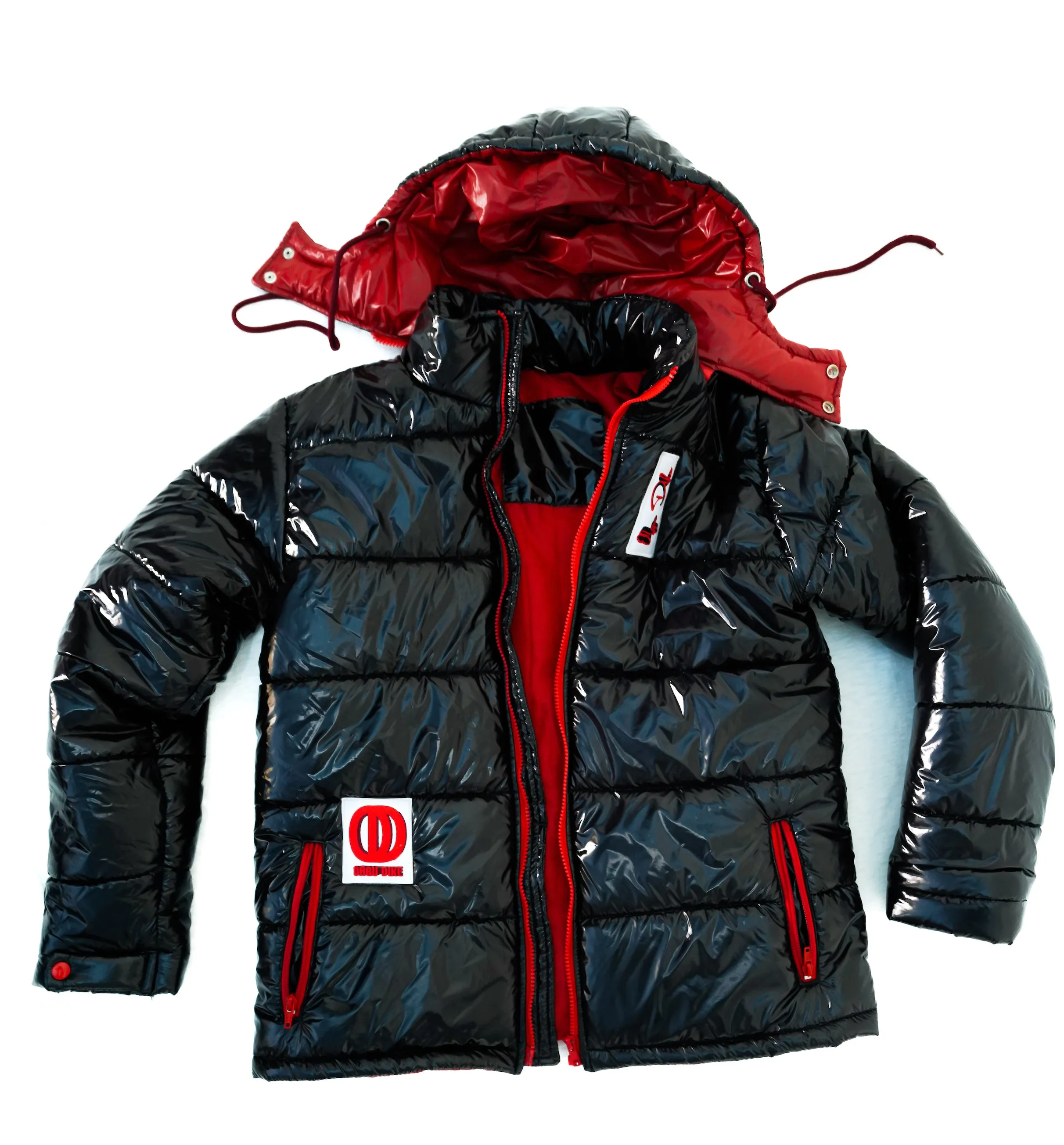 Orgu Dike Black And Red Puffy Jacket