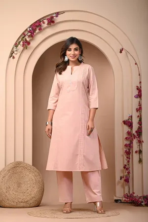 Peach Designer Kurti with Pant