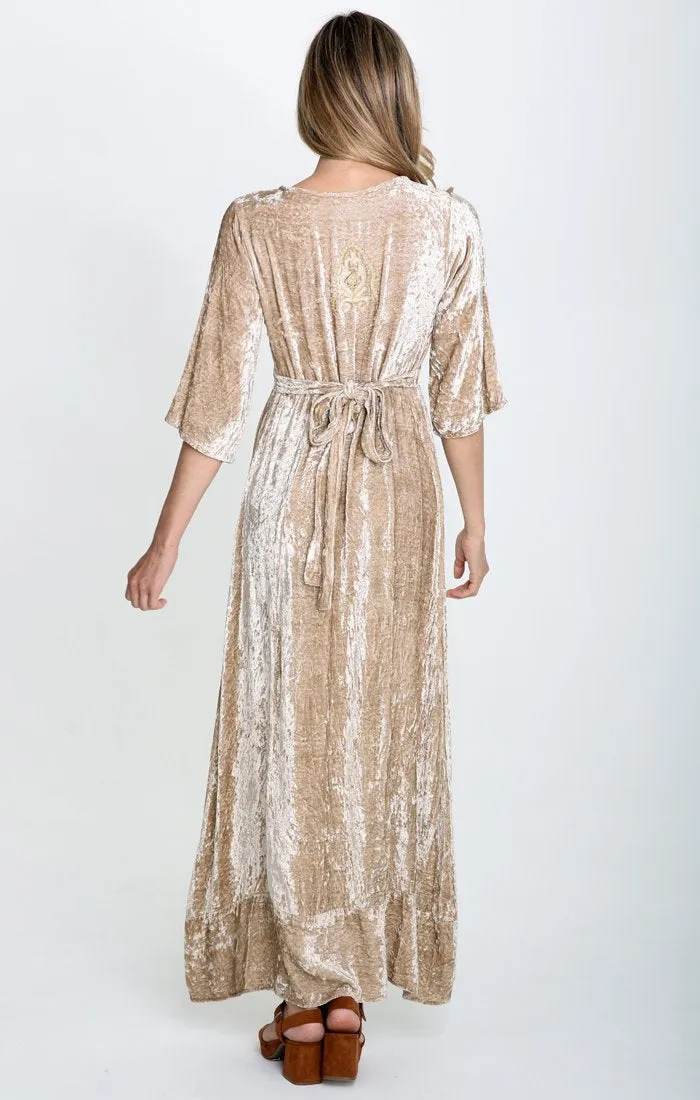 ROMANTIC VISIONS PLUNGE MAXI DRESS