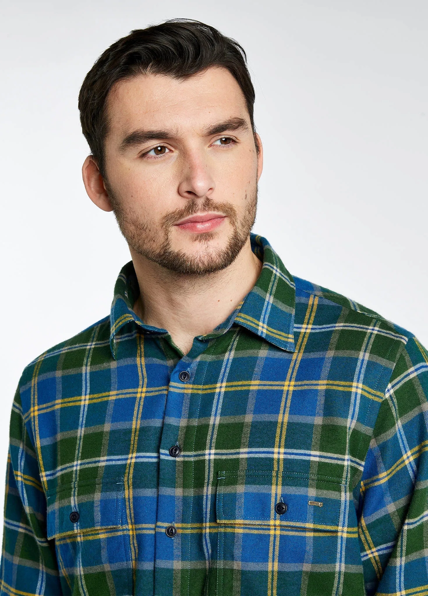 Shelbourne Check Flannel Shirt - Verdigris