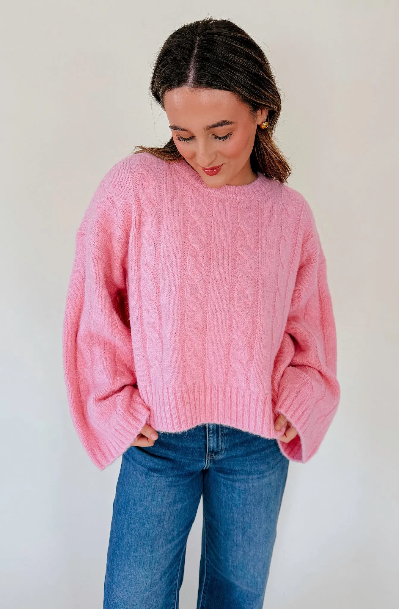 SUCH A SWEETHEART PINK SWEATER