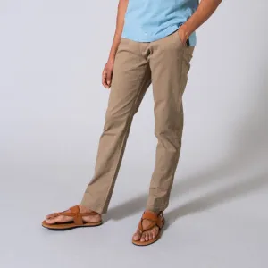 Tawny Birch Beige Cotton Lycra Stretch Chinos