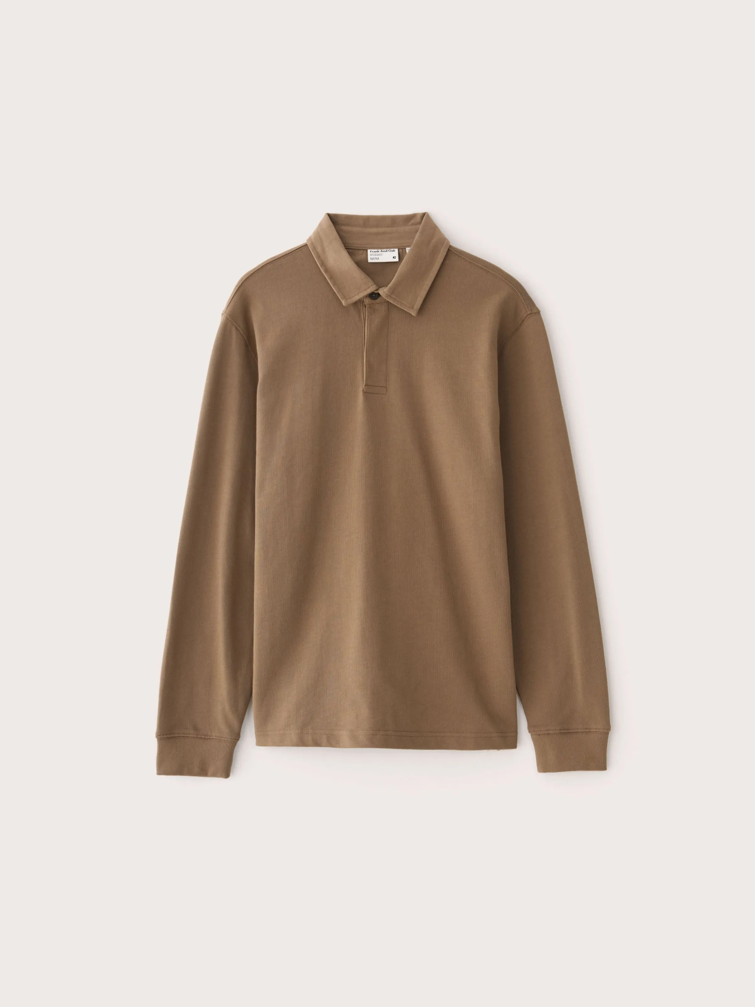 The Long Sleeve Rugby Polo in Umber