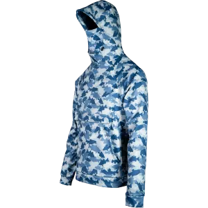 Whitewater Fish Camo Ultimate Hoodie with Gaiter